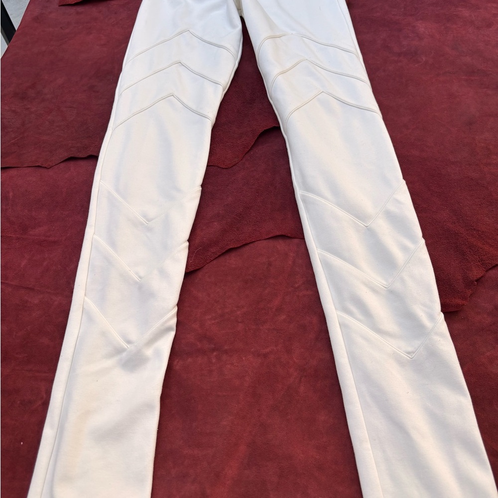 Slim Fit White Women's Ponte Pants